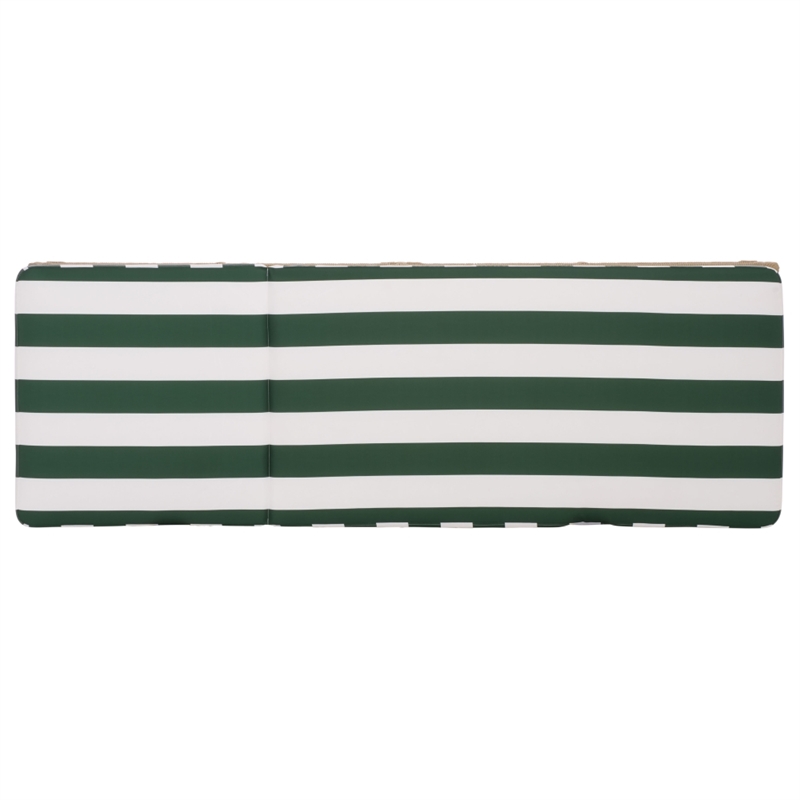 Safavieh Callan Steel and Fabric Lounger in Tan / Green