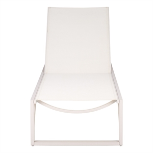 Safavieh Jordan Aluminum Lounger in White / White