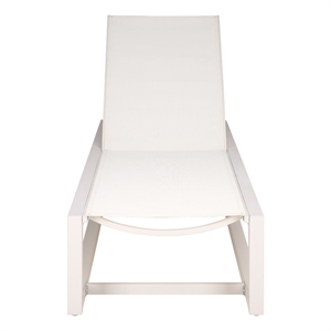 Safavieh Logan Aluminum Lounger in White / White