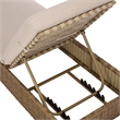 Safavieh Emma Metal and Rattan Lounger in Natural / Taupe