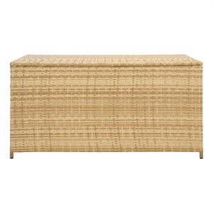 Safavieh Oliveira Steel  and Fabric Cushion Box in Natural / White