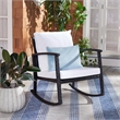 Safavieh Daire Steel and Fabric Rocking Chair in Black / White