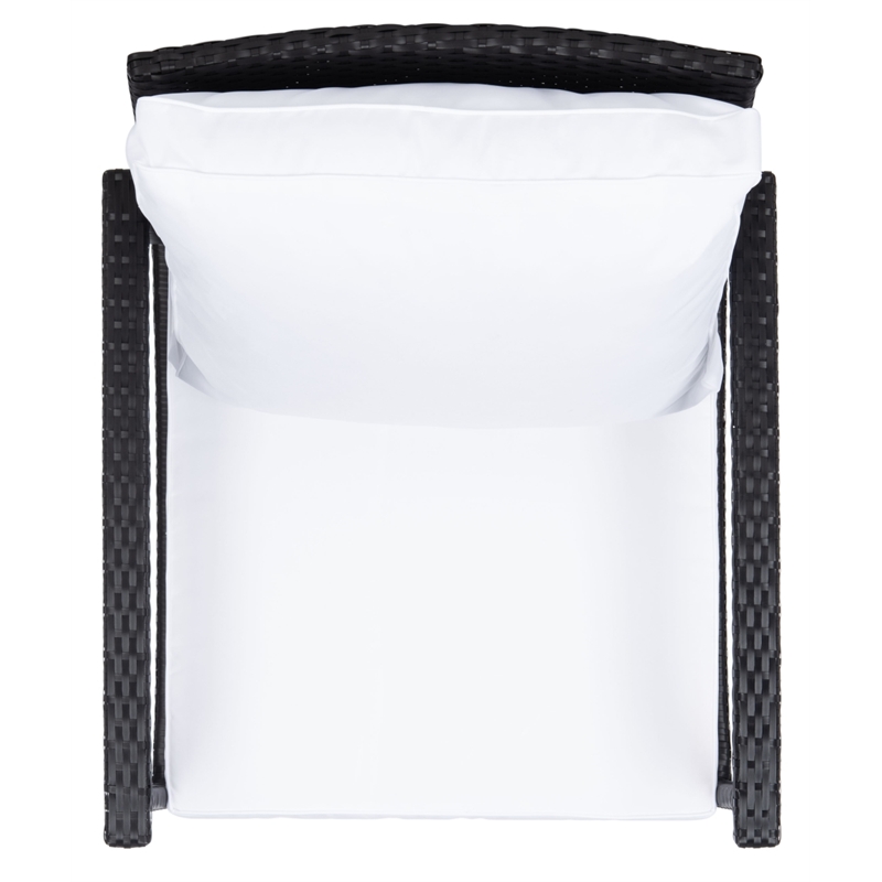Safavieh Daire Steel and Fabric Rocking Chair in Black / White