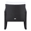 Safavieh Daire Steel and Fabric Rocking Chair in Black / White