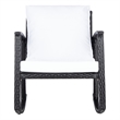 Safavieh Daire Steel and Fabric Rocking Chair in Black / White