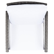 Safavieh Daire Steel and Fabric Rocking Chair in Gray / Brown / White