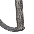 Safavieh Daire Steel and Fabric Rocking Chair in Gray / Brown / White