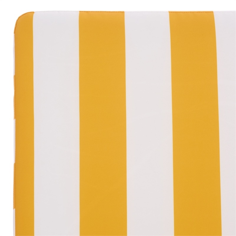 Safavieh Callan Steel and Fabric Lounger in Tan / Yellow