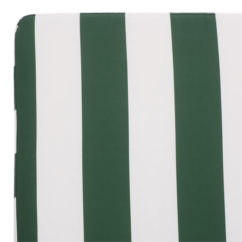 Safavieh Callan Steel and Fabric Lounger in  Tan / Green