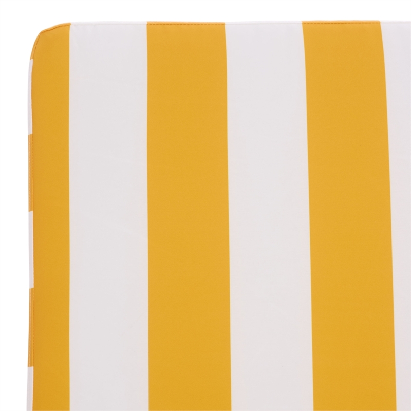 Safavieh Callan Steel and Fabric Lounger in  Tan / Yellow