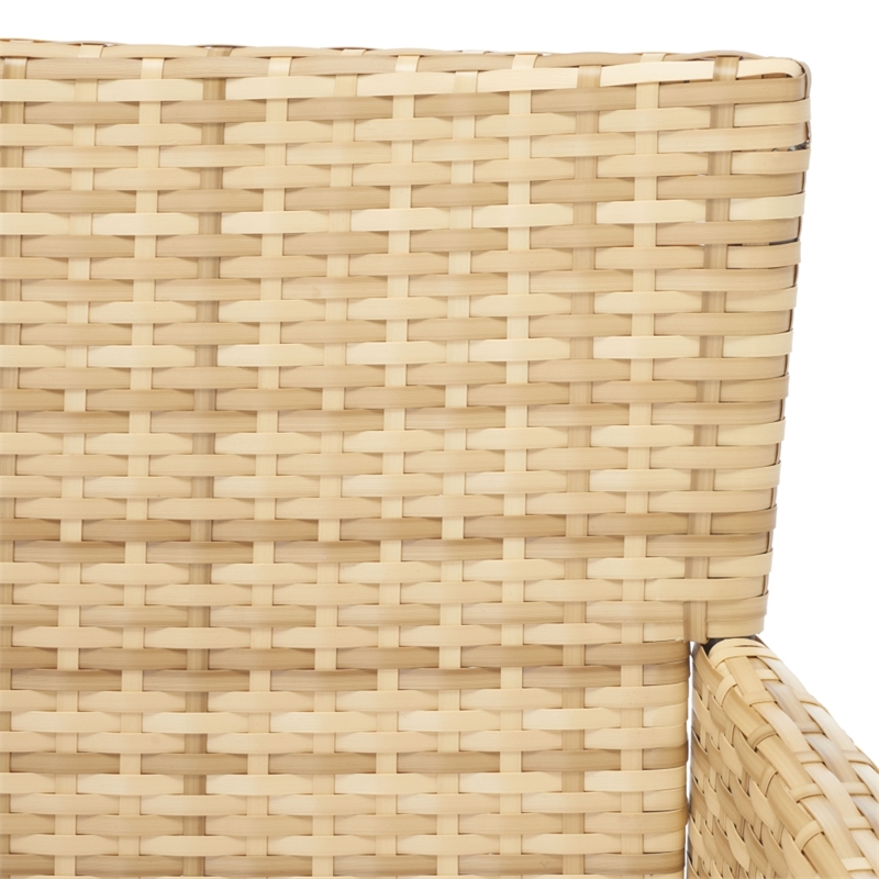 Safavieh Viora Steel and Fabric Loveseat in Natural / White