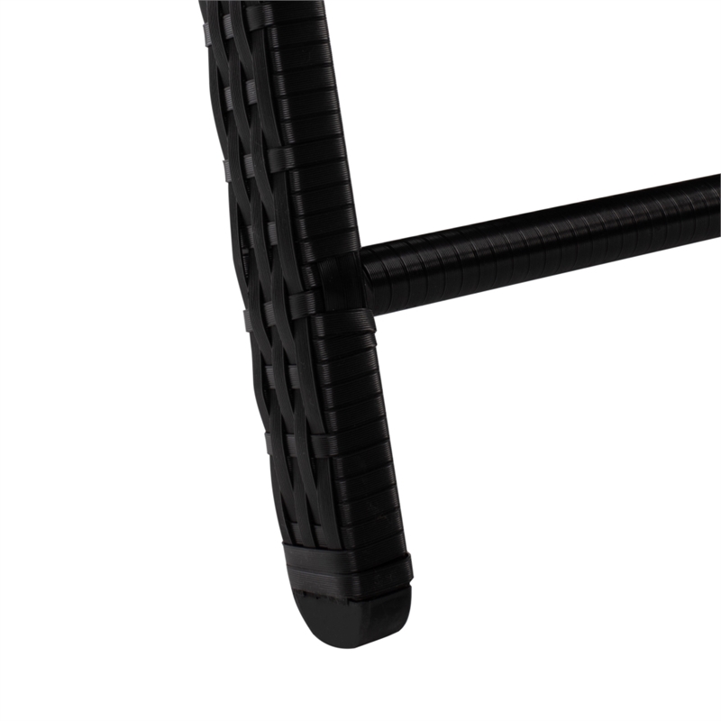 Safavieh Colley Steel  and Fabric Sunlounger in Black