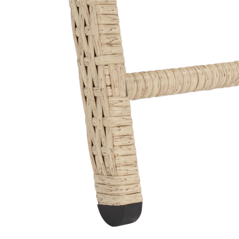 Safavieh Colley Steel  and Fabric Sunlounger in Beige / White