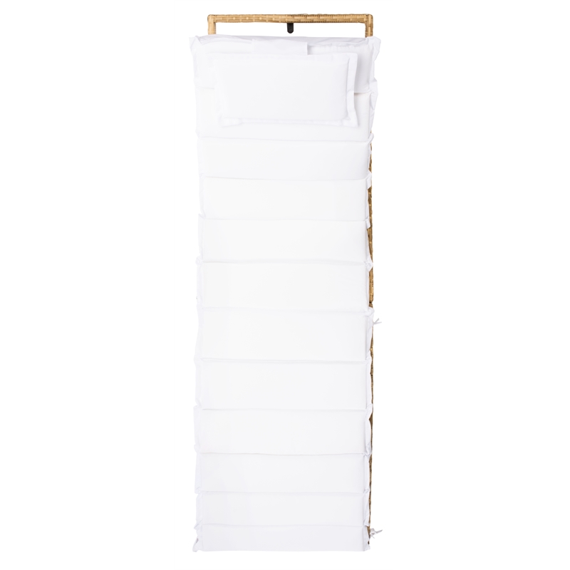 Safavieh Colley Steel  and Fabric Sunlounger in Natural