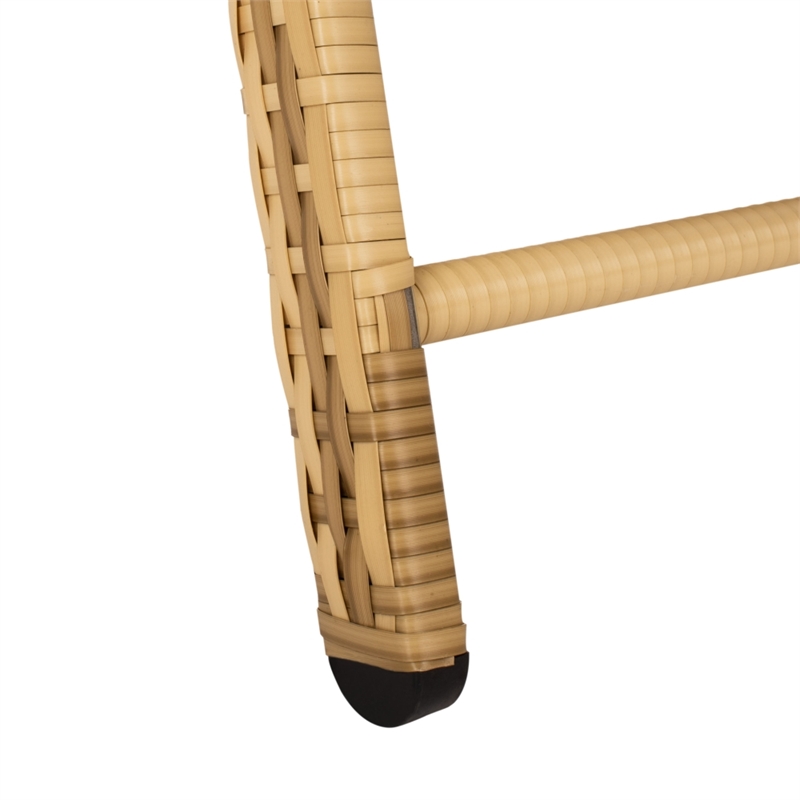 Safavieh Colley Steel  and Fabric Sunlounger in Natural