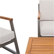 Safavieh Randolph 4 Pc Wood Living Set in Gray / Light Gray