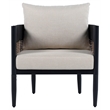 Safavieh Harrison Fabric and Steel Chair Set of 2  in Black / Taupe