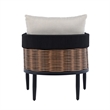 Safavieh Harrison Fabric and Steel Chair Set of 2  in Black / Taupe