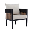 Safavieh Harrison Fabric and Steel Chair Set of 2  in Black / Taupe