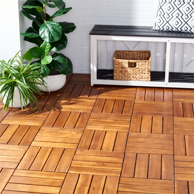 Safavieh Phuket Wooden Floor Tile in Natural