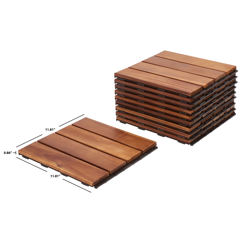 Safavieh Phuket Wooden Floor Tile in Natural