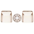 Safavieh Warlen 3Pc Rattan and Steel Lounger Set in Natural / Beige