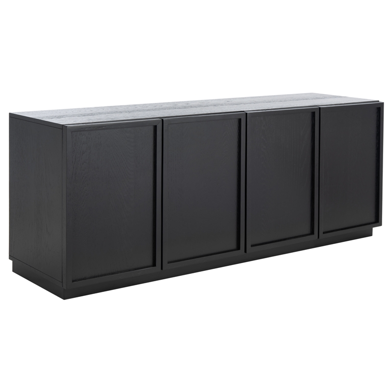 Safavieh Zeus 4 Door Wood Media Stand  in Black