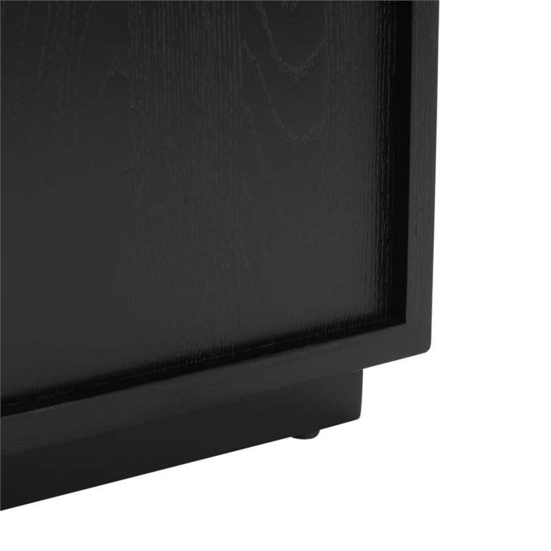 Safavieh Zeus 4 Door Wood Media Stand  in Black