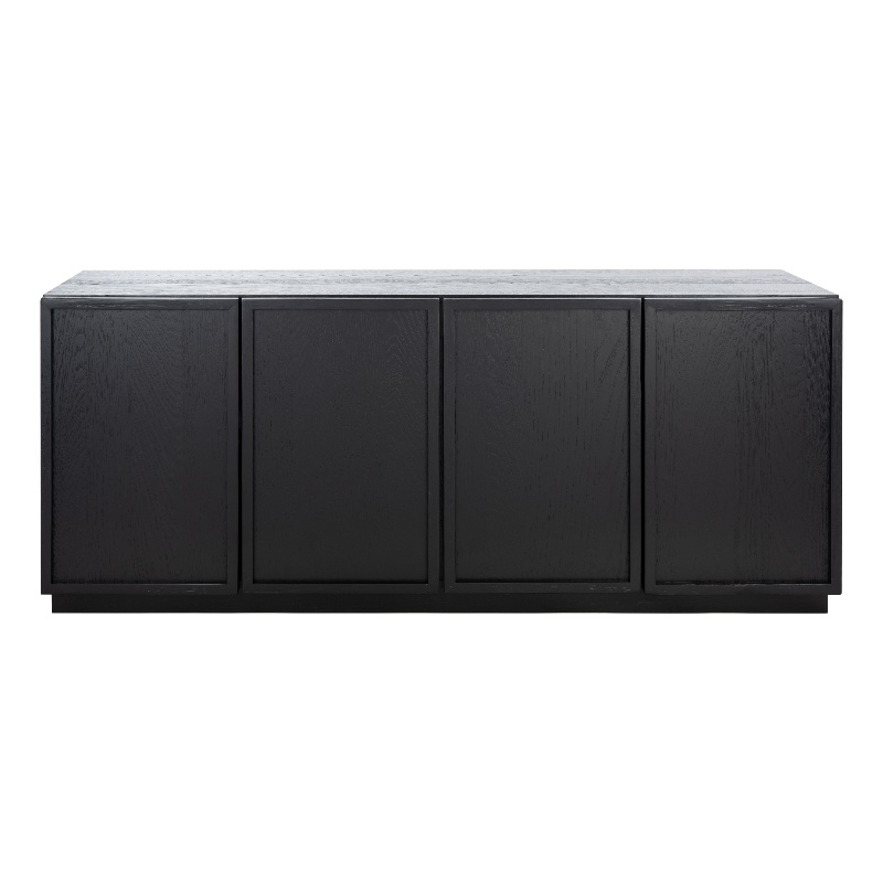 Safavieh Zeus 4 Door Wood Media Stand  in Black
