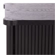 Safavieh Shelbie 1 Drawer Reeded Wood Nightstand in Black