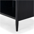 Safavieh Shelbie 1 Drawer Reeded Wood Nightstand in Black