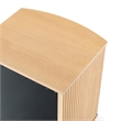 Safavieh Shelbie 3 Drawer Reeded Wood Nightstand in Oak / Black