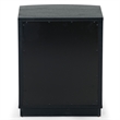Safavieh Shelbie 3 Drawer Reeded Wood Nightstand in Black / Black