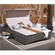 Safavieh Adora Rattan and Steel Double Daybed in Gray / Brown / Taupe