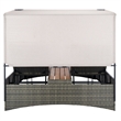 Safavieh Adora Rattan and Steel Double Daybed in Gray / Brown / Taupe