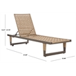 Safavieh Arthur Iron Lounge Chair in Gray / Tan