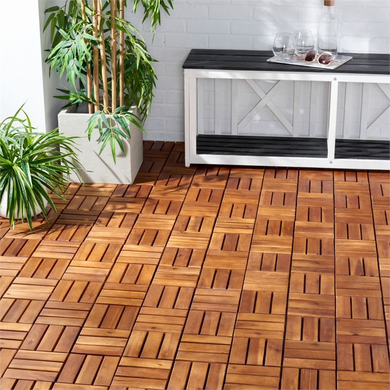 Safavieh Hanoi Wooden Floor Tile in Natural