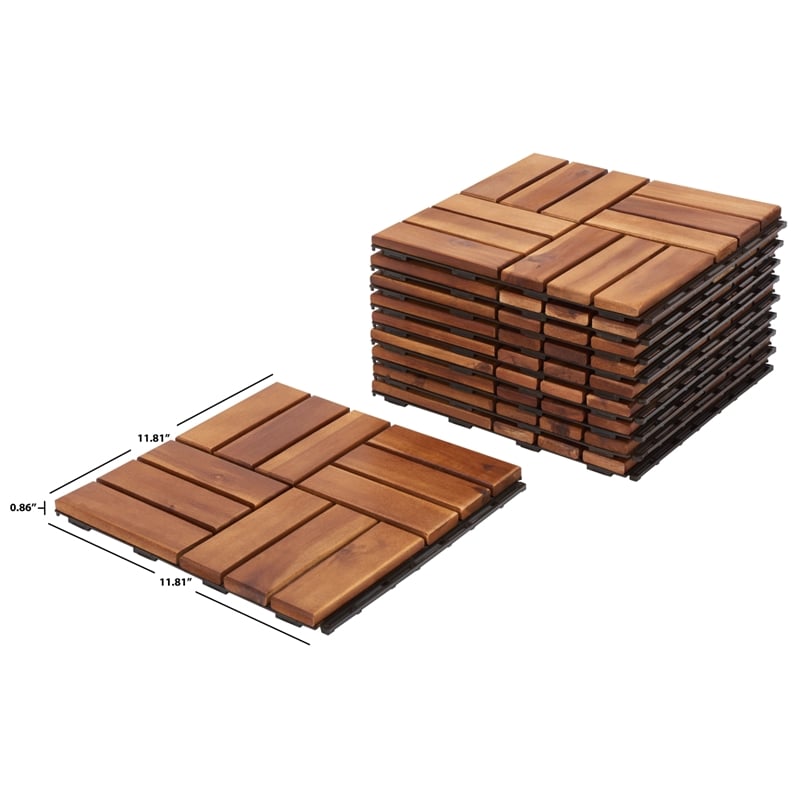 Safavieh Hanoi Wooden Floor Tile in Natural