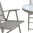 Safavieh Monico Steel and Fabric Dining Set in Gray