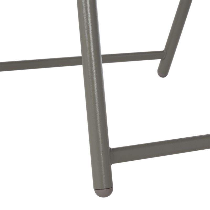 Safavieh Monico Steel and Fabric Dining Set in Gray