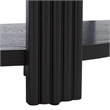 Safavieh Shelbie Reeded Half Moon Wood Console Table in Black / Black