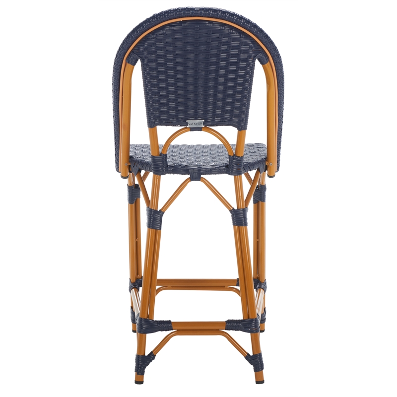 Safavieh California Metal Counter Stool in Navy