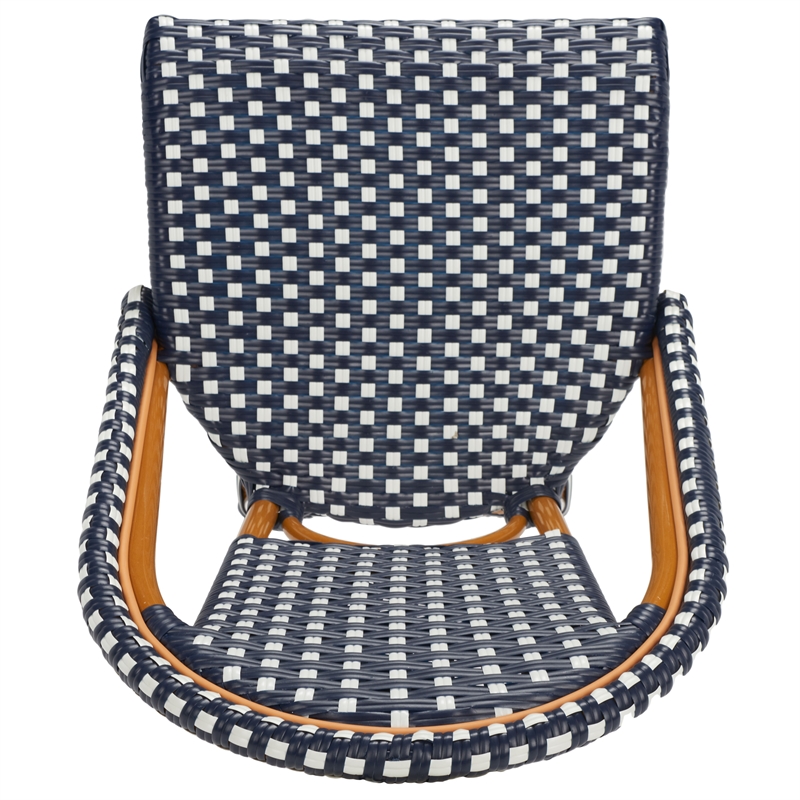 Safavieh California Metal Counter Stool in Navy / White