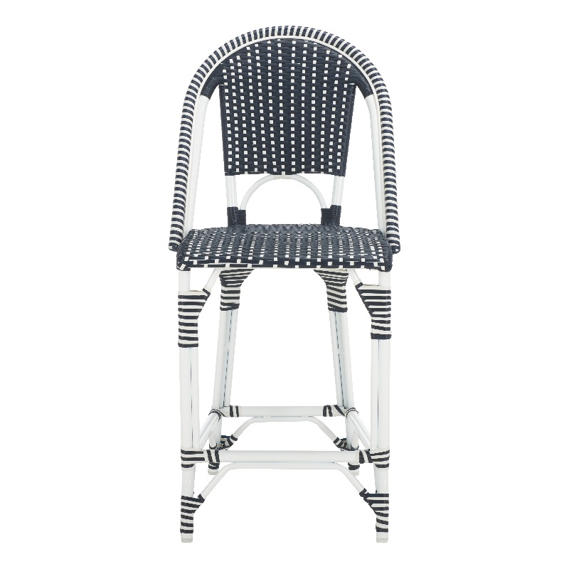 Safavieh California Metal Counter Stool in Navy / Navy