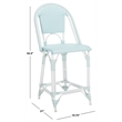 Safavieh California Metal Counter Stool in Baby Blue / White
