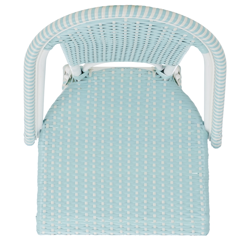 Safavieh California Metal Counter Stool in Baby Blue / White
