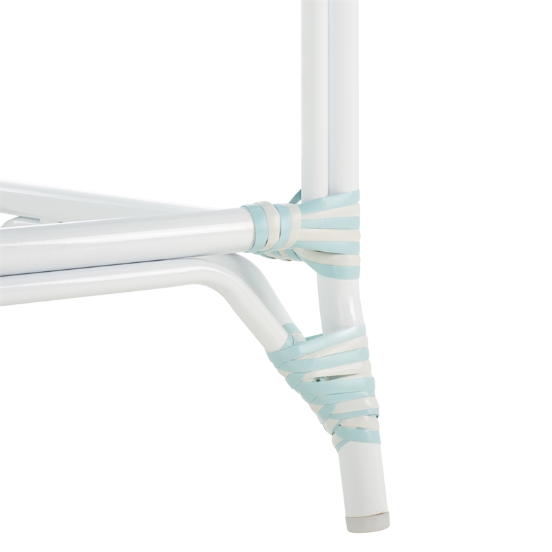 Safavieh California Metal Counter Stool in Baby Blue / White