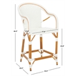 Safavieh California Metal Counter Stool w/ Arm  in White