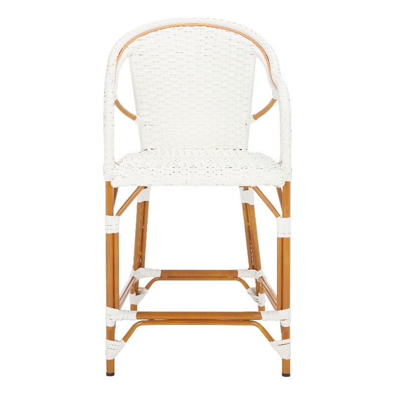 Safavieh California Metal Counter Stool w/ Arm  in White