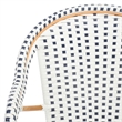 Safavieh California Metal Counter Stool w/ Arm in White / Navy